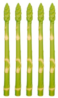WDONAY Künstlicher Spargel, PVC, künstliches Gemüse, Modell für Zuhause, Küche, Dekoration, Party, Fotografie, Requisiten, 5 Stück