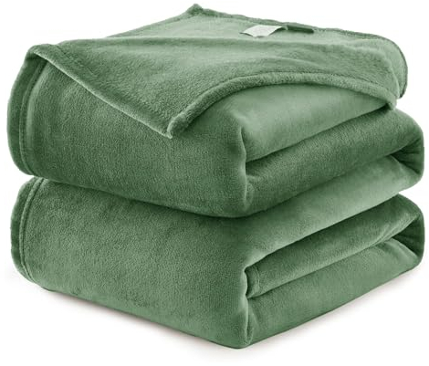 WAVVE Kuscheldecke Flauschig Decke Fleecedecke - Sofadecke 230x270 cm Wohndecke Couchdecke, Grün Decke Sofa Leicht, Groß Decke Riesig Sofaüberwurf Weich