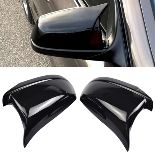 1 Paar Auto Spiegelkappen Links Rechts Rückspiegel Gehäuse für B-MW F10 F11 F18 Pre-Lci 2011 2012 2013 Abdeckungen Seitenspiegel für B-MW 520i 523i 525i 528i 530i 535i 550i 2011-2013 (Schwarz)
