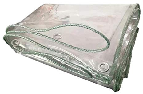 RLINZ Telo Occhiellato Trasparente Durevole Resistenza allo Strappo Tenda Magazzino Gabbia per Animali Domestici Protezione Film PVC Isolante A Effetto Serra, 15 Specifiche (1.2x1.5m)