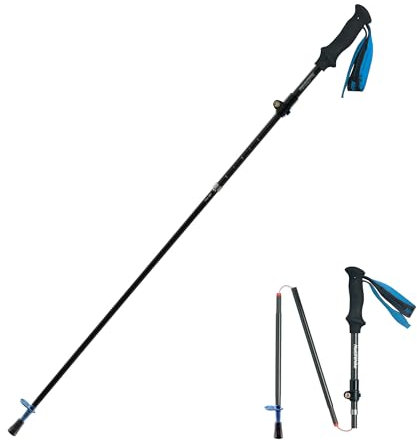 Naturehike Wanderstöcke 3K Carbon Trekkingstöcke Ultraleicht Fünf-Sektionen Teleskopstöcke Schnell verstellbar für Damen & Herren Hiking/Camping/Mountaining(EIN Stock)