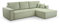 FurniShop24 Ecksofa mit Schlaffunktion und Bettkasten - Eckcouch L-förmige zum Wohnzimmer, Klappsofa - Schlafcouch Minimalistisches Design, Schlafsofa Mango L: Minthe, Ecksofa Rechts