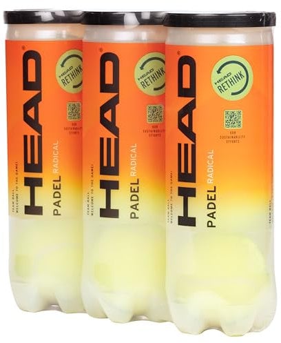 HEAD Padel Radical Padel Bälle - Amazon Exclusive 3 x 3B, Yellow