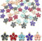 50 Stück Emaille Blumen Anhänger,Kirschblüten Emaille Charm,Charms Anhänger Set 5 Stil,Legierung Niedliche Blume Charms,Goldene Legierung Charm Kirschblüten Für Halskette,Schmuck, Diy Basteln