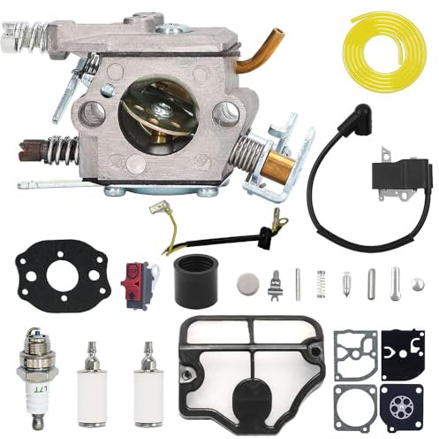 Carburateur Compatible avec Husqvarna 36 41 136 137 137E 141 142 141LE 142E Tronçonneuse, pour Walbro WT-657 WT-529 WT-289 WT-285 WT-202 et Zama C1Q-W29E, avec Filtre à air Bougie Filtre à Carburant