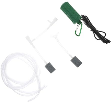 YARNOW 1 Satz Sauerstoffpumpe Minnow Eimer Belüfter Jet- Kompressor Telefonladegerät Tank Fisch Aquarium Luftpumpe Einstellbar Schnellladegerät Kühlung Silikonmaterial Green