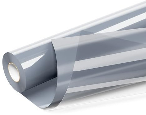 LIKCUT Heat Transfer Vinyl - 12 x 15FT Glossy Sliver Iron On Vinyl for Clothes, HTV Cutting Machine, Sliver Vinyl Compatible with Heat Press for DIY T-Shirt, Hats, bags,shoes