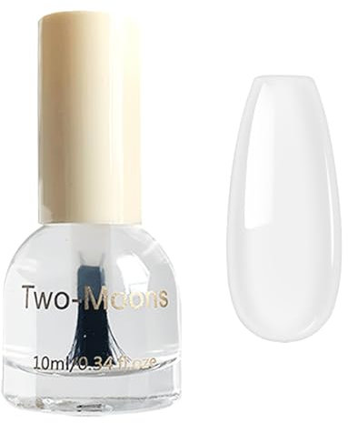 Clear Nail Polish - Transparent Nail Varnish - Quick Dry & Long Lasting Water-Based Top Coat - High Glossy Chip Resistant Base Coat Coloured Base Nail Varnish for Women DIY Manicure
