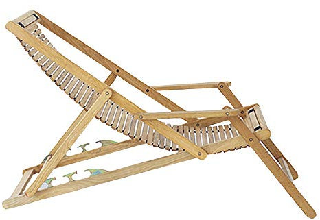 Liegestuhl Lounge Chair Massivholz Klappbarer Strandstuhl Outdoor Freizeit Mittagspausenstuhl Export Westeuropäisch Verstellbar Reine Eiche 152 * 72 98cm