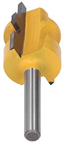 Reversible Kleberfuge, Router Bit Quadratische Zahn T Schlitzs Holzkante Behandlung und Rillenbits Fräser mit 1 4 Zoll Rund Schaft