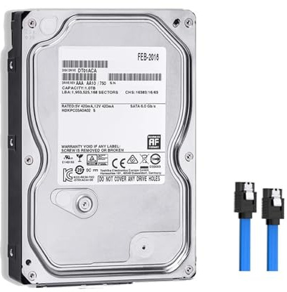 JXCHSWOU Computer desktop da 1000 GB, disco rigido meccanico interno da 3,5, disco rigido SATA2/SATA3 da 6 Gb/s, HDD da 1 TB, 7200 RPM, buffer da 32 MB