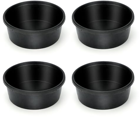 Perttypet 4 x Gummi-Futterpfanne, 4 Liter Futterschüssel Pferd Utility Gummischüssel, widerstandsfähiger Pferdefuttereimer,Pferdefutterspender Schüssel Schweine Ziege Hühner Hunde