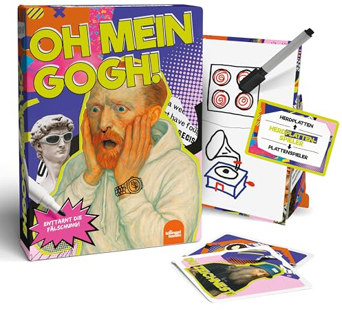 Klüngelbande Oh Mein Gogh! - Lustiges Partyspiel & Zeichenspiel Für Erwachsene | Witziges Spiel Mit Saboteur | Kreatives Ratespiel Mit Tafel & Stiften | Von Ana & Tim Johnson
