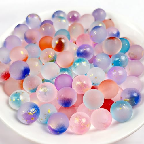 CHUANFU 200 Stück Murmeln Bunt Glasmurmeln, 10 mm Murmelspiele für Kinde | Bunte Murmeln Glas, Transparent Murmelspiel Deko für Murmelspiele Kinder, DIY-Projekte, Heimdekoration (10 Farben)