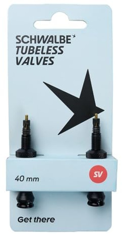 Schwalbe Tubeless Ventil – 2er Fahrradventil Set für Tubeless Reifen – 40/60/80/100 mm – Ventil für Gravel Bike, MTB, Rennrad & Trekking Fahrrad – einfach Montage & maximaler Luftdurchfluss