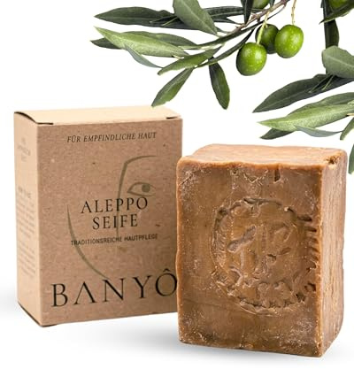 BANYÔ Aleppo Seife 150 g | Naturseife mit Olivenöl & Lorbeeröl