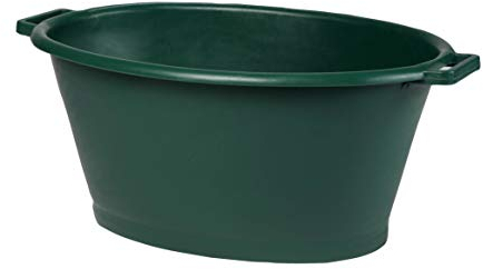 EDA - Baquet Ovale 50 L - Seau en Plastique - 65 x 50 x 30 cm - Vert