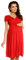 Zeta Ville- maternité - Robe Jersey de Grossesse - Manche Courte - Femme - 108c (Rouge, 40, L)