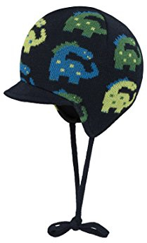Döll Jungen Mütze Inka Bindemütze mit Schirm Strick, Gr. 39, Blau (navy blazer 3105)