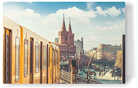 artboxONE Leinwand 30x20 cm Städte Berlin Oberbaumbrücke von David Engel