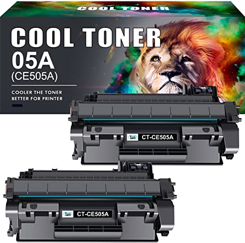 Cool Toner Kompatibel Tonerkartusche als Ersatz für HP 05A CE505A 05X CE505X LaserJet P2035 P2055DN P2035N P2055 P2055D P2055X P2030 P2050 (Schwarz, 2er-Pack)
