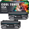 Cool Toner Kompatibel Tonerkartusche als Ersatz für HP 05A CE505A 05X CE505X LaserJet P2035 P2055DN P2035N P2055 P2055D P2055X P2030 P2050 (Schwarz, 2er-Pack)