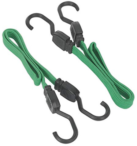 Sealey BCS16 2pc 610mm Flat Bungee Cord Set