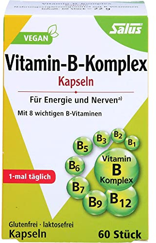 Salus Vitamin-B-Komplex Kapseln für Energie und Nerven, 60 St. Kapseln
