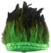 Sowder Ribete de plumas con flecos, 12,7 a 17,78 cm de ancho, 4,5 metros de ancho, color verde