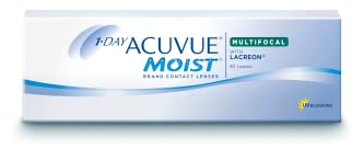 ACUVUE MOIST 1-DAY Multifocal Tageskontaktlinsen spenden Feuchtigkeit – Tageskontaktlinsen mit 4 dpt und BC 8.4 – UV Schutz & Komfortables Tragegefühl – 30 Linsen