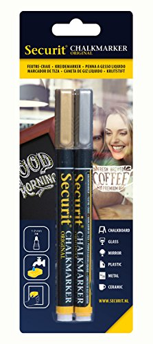 Securit BL-SMA100-V2-GD Kreidemarker Original Small, 2er Set