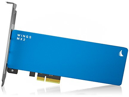 Angelbird Wings MX2 512GB SSD PCIe Gen2 x2 Adapter [Hergestellt in Österreich | 3 Jahre Garantie | bis zu 800MB/s | AHCI 1.3.1, SATA 3.2, NCQ, TRIM | bootfähig] - WMX2-512GB