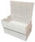 ARPAN Resin Woven Under Bed Storage Box, Chest Shelf Toy Clothes Basket With Lid - White (Set of 2 - Medium Baskets)