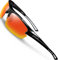 SIPLION Herren Sonnenbrille UV400 Schutz Polarisiert Superleichtes Rahmen 502 Rot CAT 3 CE