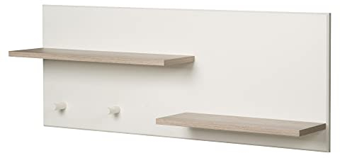 roba Wandregal Babyzimmer 'Felicia', über Wickelkommode Kinderzimmer, 2 Ablagen, 2 Haken