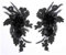 Panda Legends EIN Paar Schwarze Rose Feder Applique Patch DIY Kleid Dekoration gestickte Applikationen 3D floral Applique
