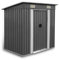 Estexo GGS Abri de jardin en métal galvanisé anthracite avec toit en appentis 190 x 121 x 180 cm
