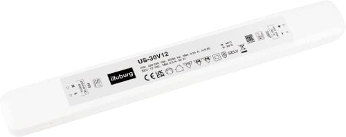 HuaTec Eaglerise - Trasformatore a LED, 12 V, 30 W, tensione costante, ultra sottile, per striscia di LED, blocco di alimentazione LED