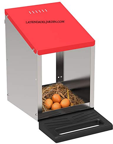 NIDO Nest Hühnerstall innen 1 Abteilung, 26 x 45 x 46 cm, mit herausnehmbarer Kunststoffwanne