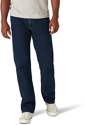 Wrangler Authentics Men's Classic 5-Pocket Regular Fit Jean Casual Pants, Midnight Flex, 42W x 32L