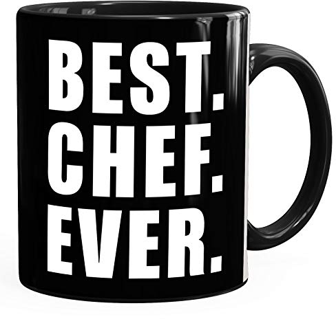 MoonWorks® Kaffee-Tasse Best Chef ever Geschenk Spruch schwarz unisize