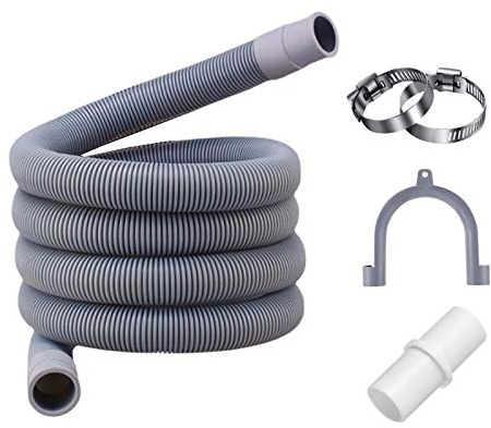 Tuyau de vidange pour machine à laver,2M Flexible d'évacuation universel,rallonge de tuyau pour lave-vaisselle,Rallonge de Tuyau de Vidange pour Tuyau,Tuyau d'évacuation d'eau