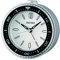Seiko QHE184J Wecker, Kunststoff, silber-schwarz, 95 mm