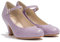 MOOMMO Damen Mary Jane Pumps Mit Blockabsatz Rund Kitten Heel Riemchenpumps Mit Schnalle Pumps Bequeme Geschlossene Freizeitschuhe Glattleder Lila Größe 41