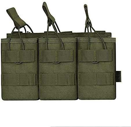 OneTigris Taktische MOLLE AR/AK/AKM Magazintasche Nylon Magazinbeutel für M4/M16/AK47/AK74 |MEHRWEG Verpackung (Ranger Grün)