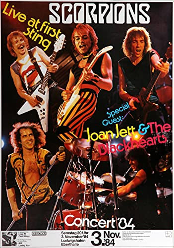 Premium Poster/Plakat | DIN A1 | Wanddeko | Live Konzert Veranstaltung » Scorpions - Live at First Sting, Ludwigshafen 1984 «
