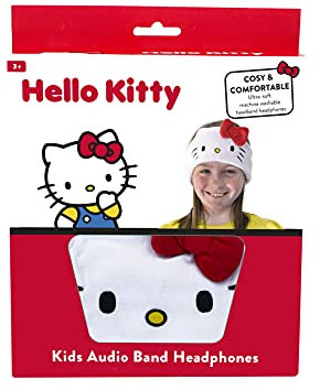 OTL Technologies Children's Hello Kitty Audio Band Wired Headband Headphones White for ages 3+