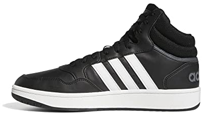 adidas Hoops 3.0 Mid Lifestyle Basketball Classic Vintage Shoes, Sneaker Uomo, Core Black/Cloud White/Grey Six, 43 1/3 EU