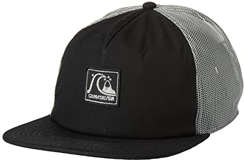 Quiksilver Herren Trucker-Mütze mit Einzelflossen Verschluss, Schwarz, Einheitsgröße