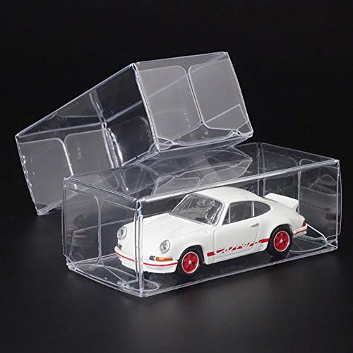 RNCOZE Aufbewahrungsbox für Spielzeugautos, 50 Stück, transparent, aus PVC, Organizer für Fahrzeuge, Modell